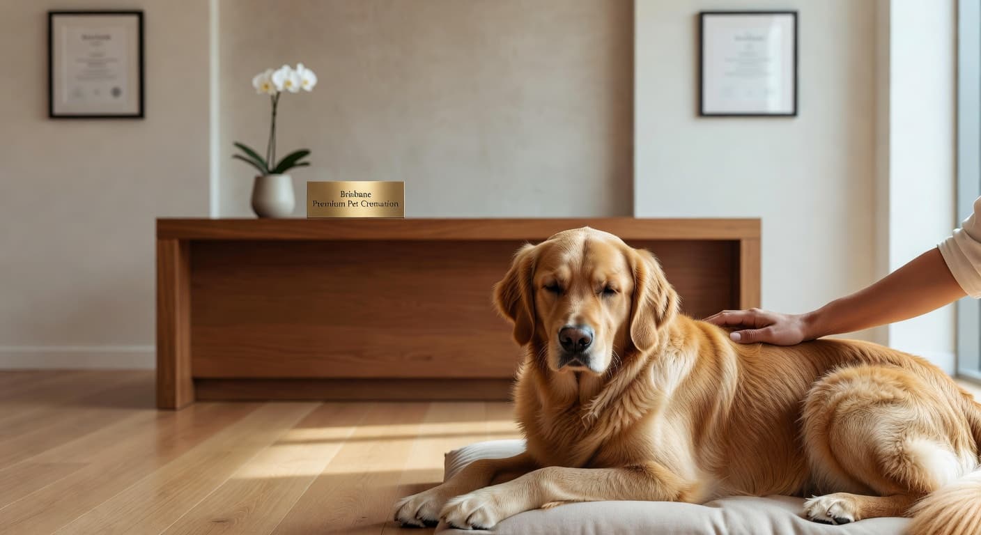 Peaceful pet cremation moment in Brisbane